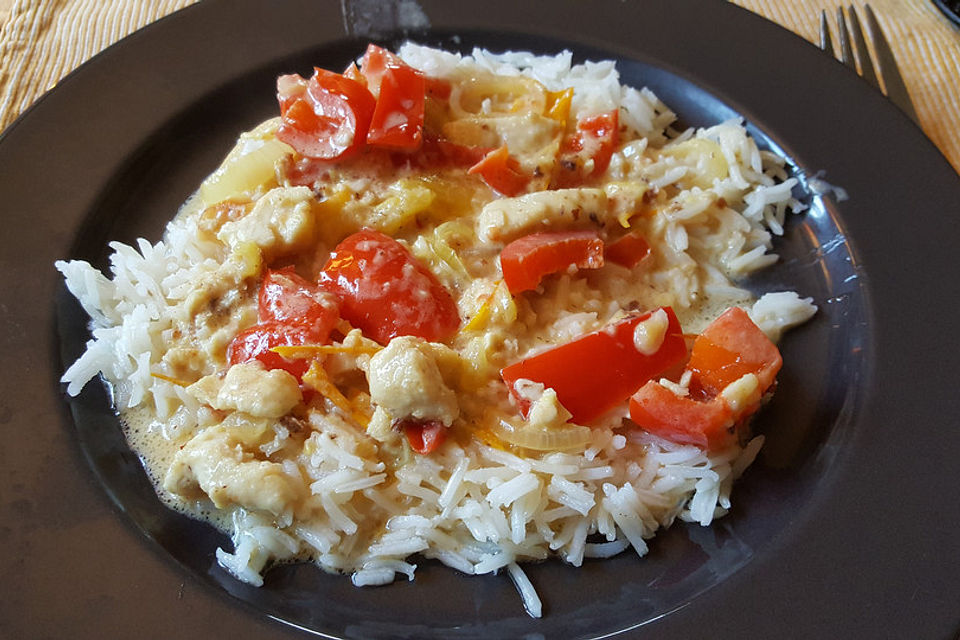 Brasilianische Fischpfanne mit Reis