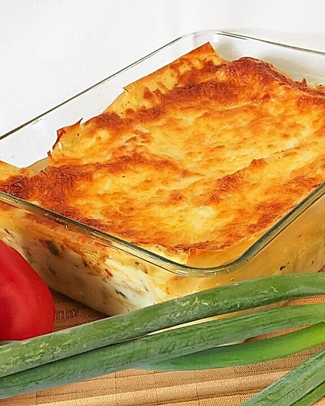 Pikante Gemüselasagne mit Käsesoße