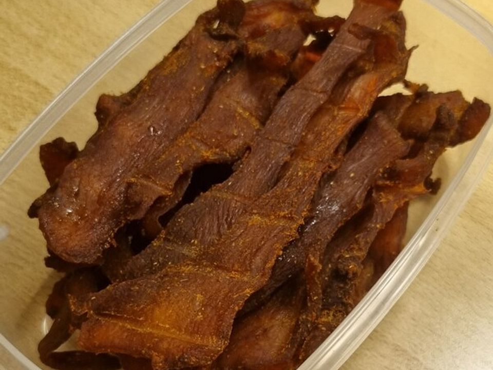 Hähnchen-Jerky mit asiatischen Kräutern