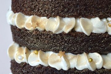 Devil's Food Cake with Vanilla Frosting - Amerikanischer Schokokuchen