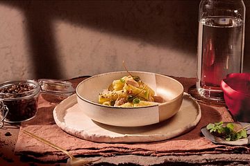 Tortiglioni mit cremiger Thunfisch-Sahne-Sauce