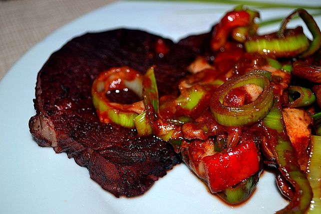 Kassler in Rotwein, überbacken von evalima| Chefkoch
