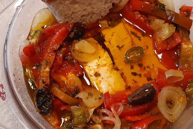 Schafskäse auf Gemüsebett aus der Mikro von apepe| Chefkoch