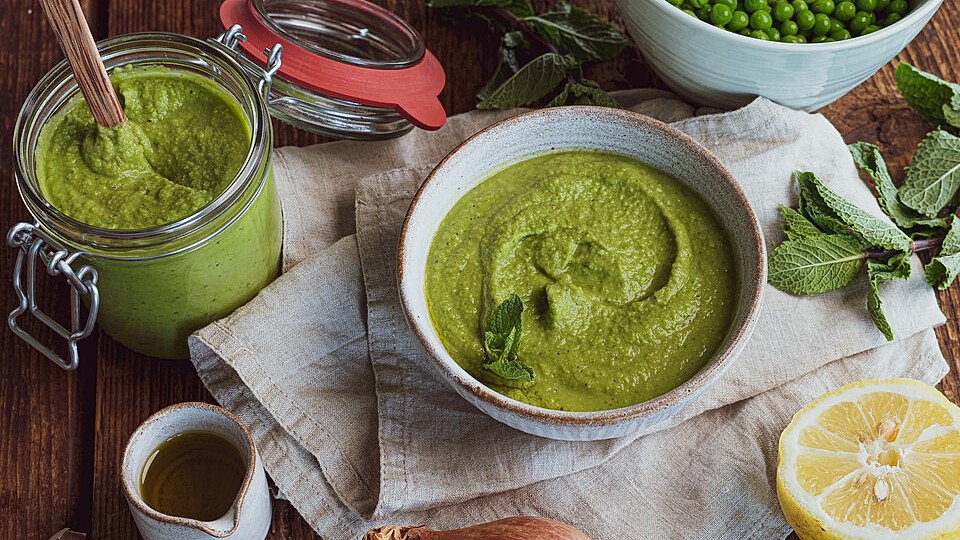 Erbsen-Minz-Pesto von chefkochtrifftfackelmann