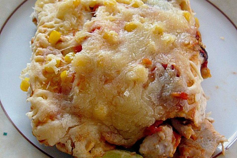 Enchiladas mit Hähnchenfüllung