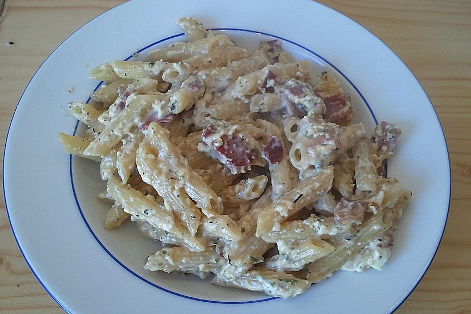 Gebratene Spätzle mit Schinken