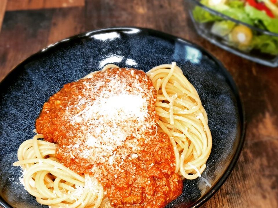 Pilzbolognese mit Vollkornspaghetti von fink-s| Chefkoch