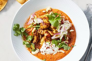 Tomaten-Chicken-Curry mit Joghurt