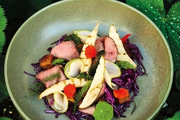 Rotkraut-Birnen-Salat