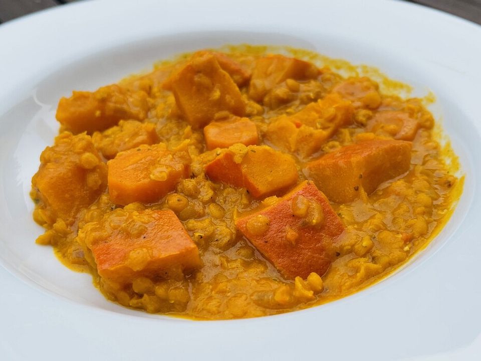 Veganes Kürbis-Karotten-Curry mit roten Linsen von Djings79| Chefkoch