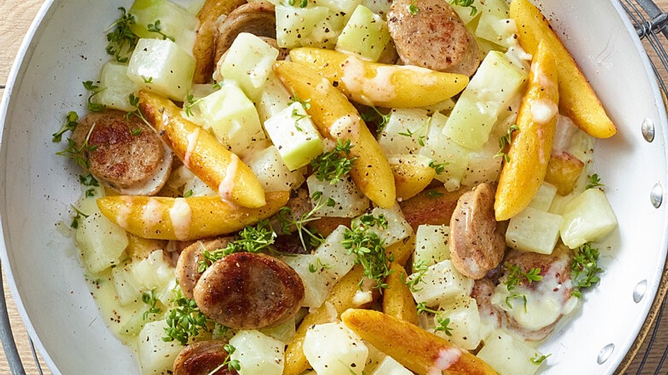 Schupfnudel-Bratwurst-Pfanne