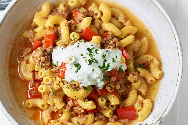 Paprika-Hack-Pasta von fuerjedentag| Chefkoch