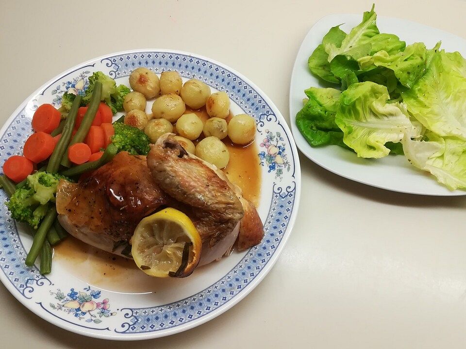 Gebratenes Huhn mit Estragon und Zitrone von Lovemyfood| Chefkoch