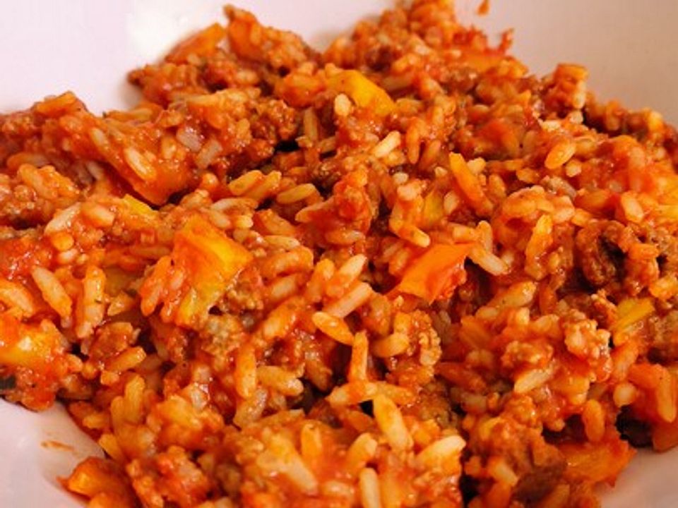 Hack-Reis-Topf mit Paprika von SterunblumePaula| Chefkoch