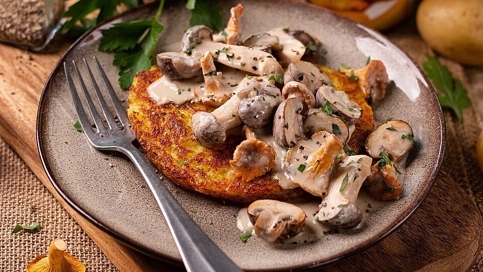 Pfannenrösti mit Pilzragout-image