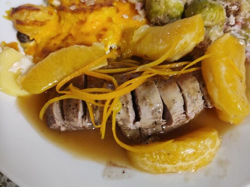 Kalorienreduzierte gebratene Entenbrust mit Orangensauce von Lovemyfood ...