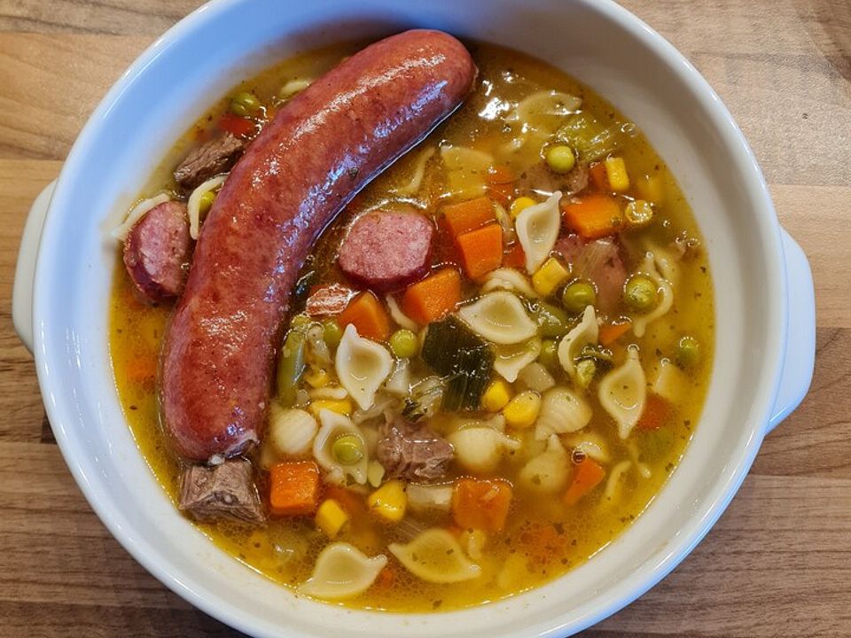 Gemüsesuppe mit Rindfleisch von HexeYvy| Chefkoch