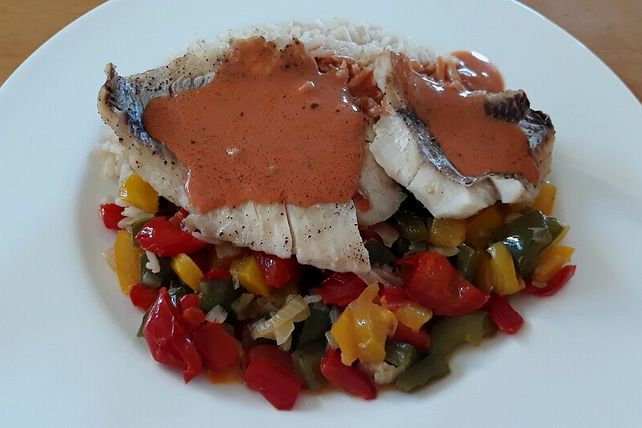 Rotbarschfilet auf Paprikagemüse von xxx_Jean-Pierre_xxx| Chefkoch Rotbarschfilet auf Paprikagemüse von xxx_Jean-Pierre_xxx| Chefkoch