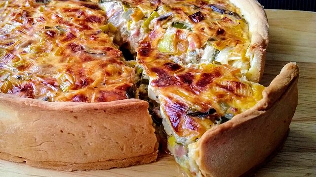 Lauch-Champignon-Quiche mit Speck von zuiko Lauch-Champignon-Quiche mit Speck von zuiko