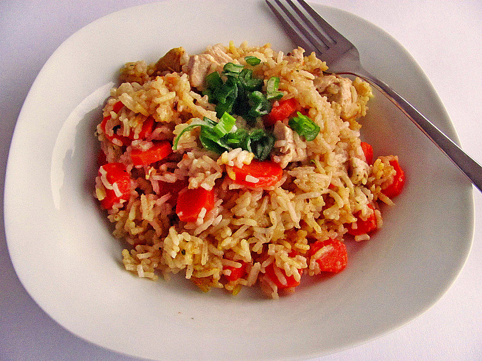 Reispfanne mit Hühnchen und Gemüse von krissi75| Chefkoch