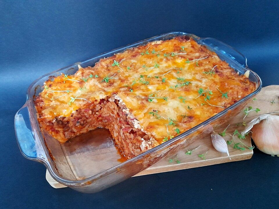 Reis-Hackfleisch-Auflauf mit Knoblauch von Schnecke2901| Chefkoch