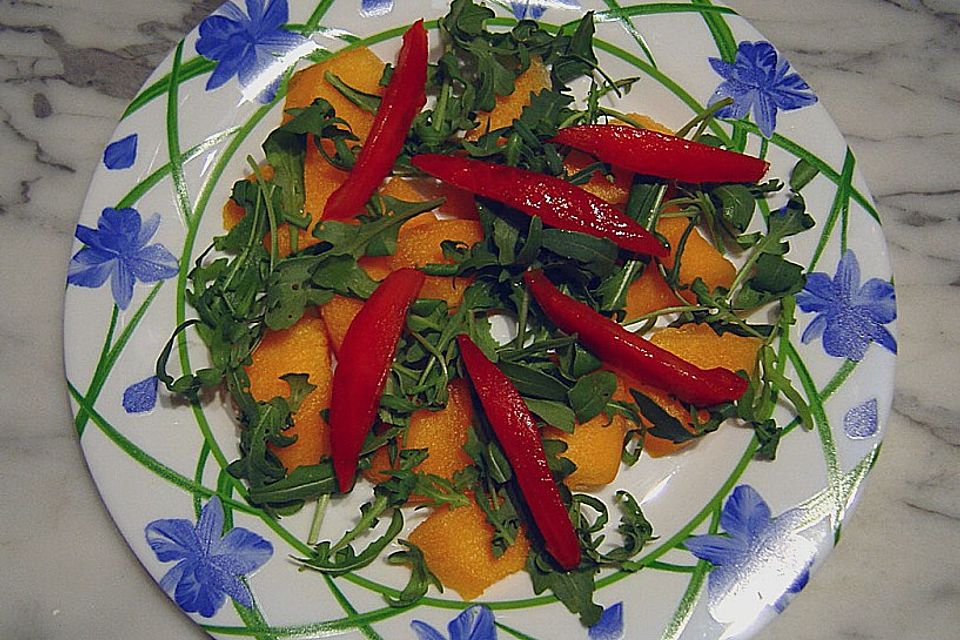 Melonen - Rucola - Salat mit Tomaten