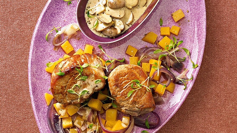 Champignon-Rahm-Sauce mit Spätzle