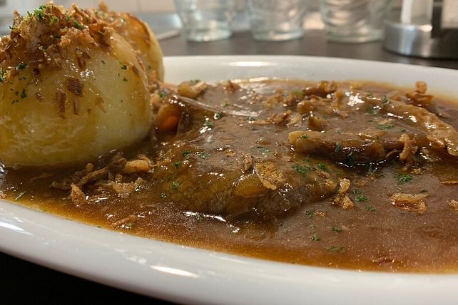 Zwiebelfleisch mit Roastbeef von peterpan355| Chefkoch