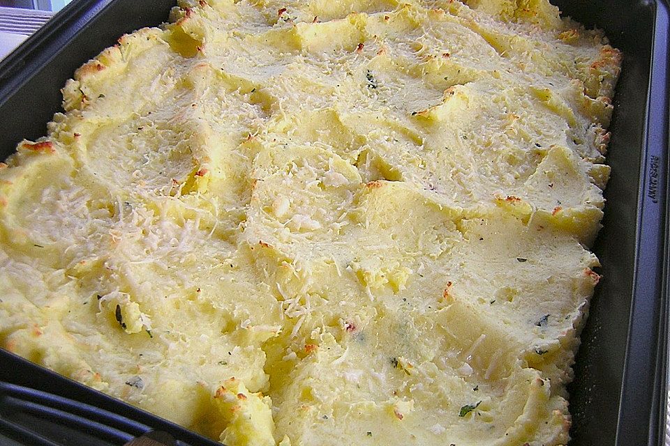 Italienisches Käse - Kartoffelpüree aus dem Ofen