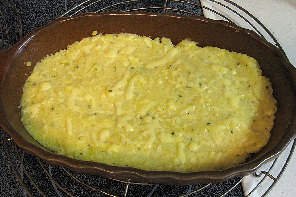 Italienisches Käse - Kartoffelpüree aus dem Ofen