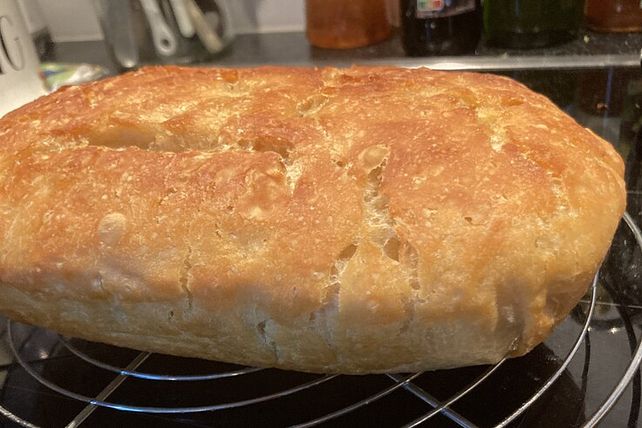 Brot ohne Kneten im Römertopf - Focaccia-Variante von silk_cream| Chefkoch