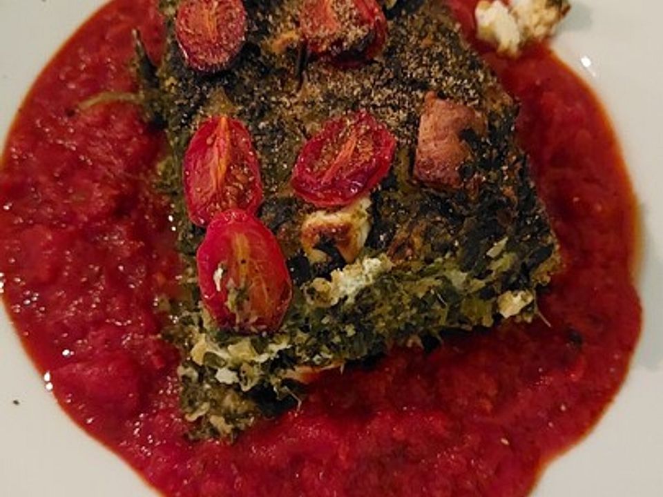 Spinatkuchen mit Tomatensugo von henninggunther| Chefkoch