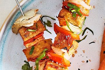 Lupinen-Spieße mit Paprika & Honig