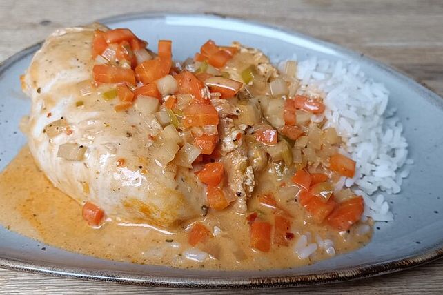 Hühnerbrust in feuriger Wurzelgemüsesauce mit Reis von andre_koch2011 ...
