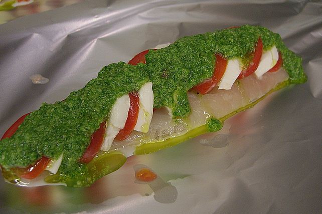 Rotbarsch mit Tomate - Mozzarella in Folie von seahorse| Chefkoch