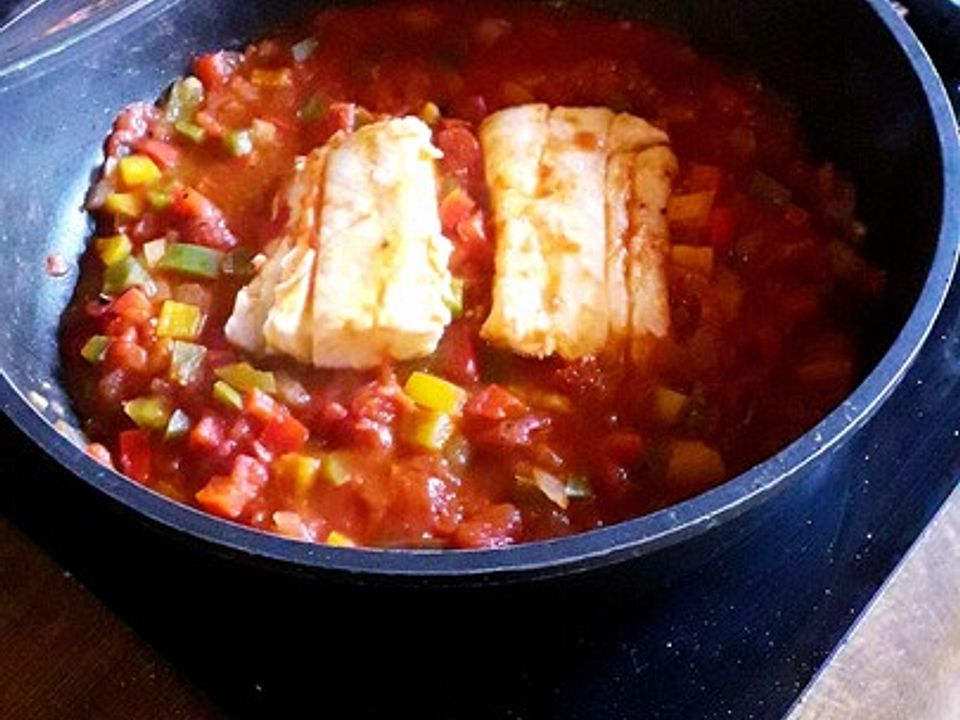 Kabeljau auf Paprika gedünstet von Miamau| Chefkoch