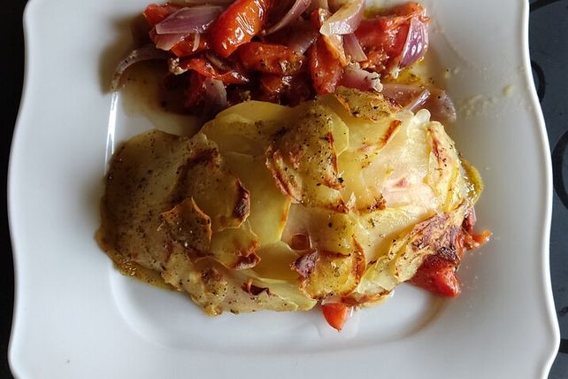 Gefülltes Hähnchenbrustfilet unter einer Kartoffelhaube von muchi0070 ...