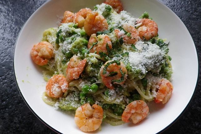 Spaghetti mit Erbsen-Brokkoli-Sauce von dodith| Chefkoch