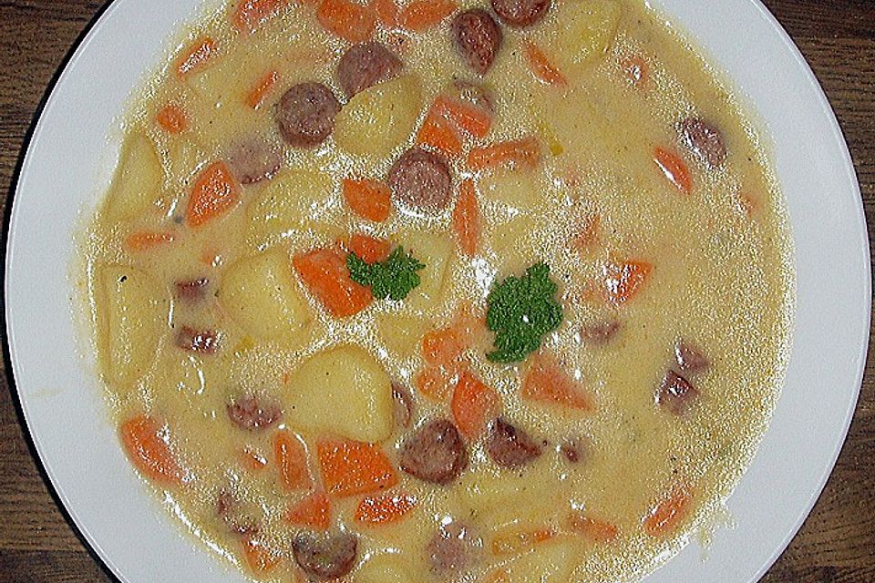 Das Rezept für Kartoffelsuppe