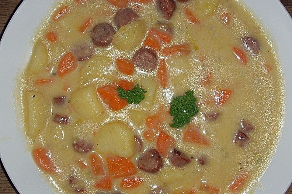 Das Rezept für Kartoffelsuppe