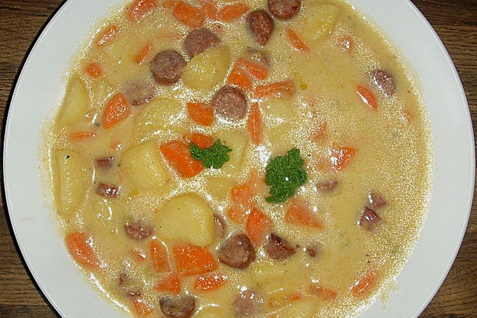 Das Rezept für Kartoffelsuppe