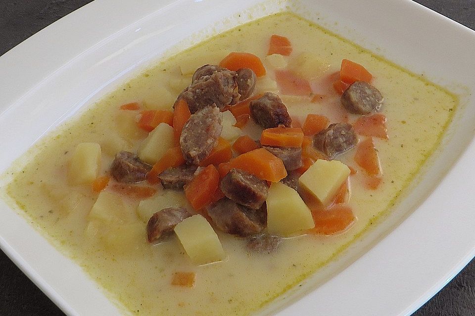 Das Rezept für Kartoffelsuppe