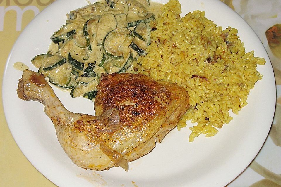 Bananen - Curryreis mit Zucchini