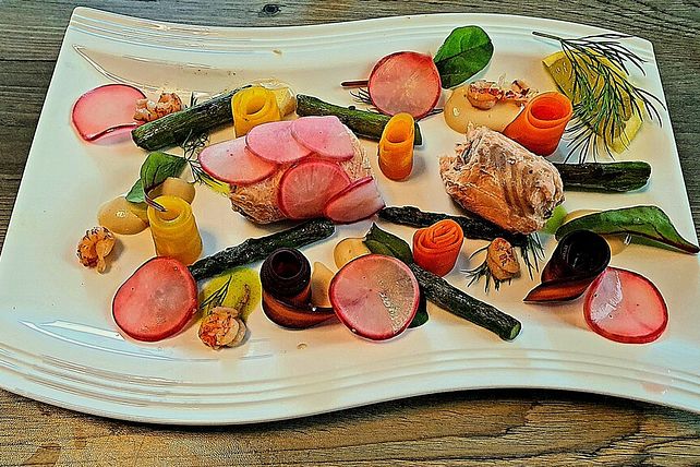 Fischroulade mit Weißweinschaum und Flusskrebsen von silja93| Chefkoch