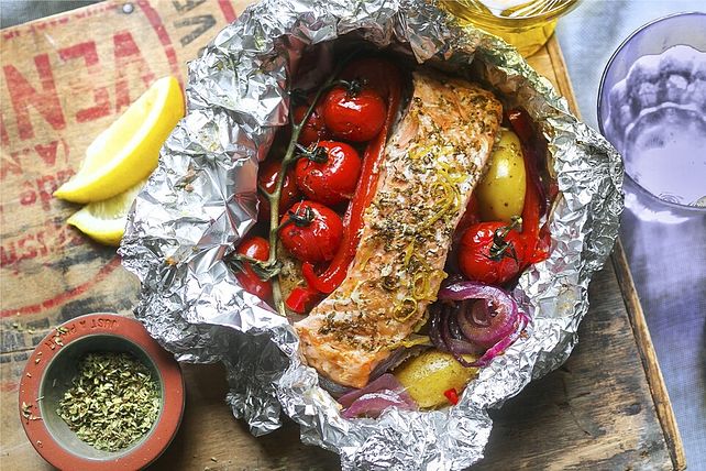 Gegrillte Lachspäckchen mit Balsamessig aus Modena von Mazzetti| Chefkoch