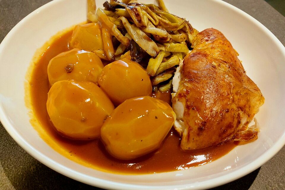 Hähnchen mit Marinade