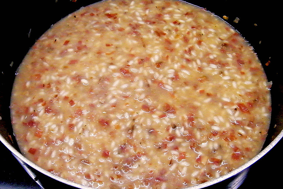 Risotto mit Geflügelleber und Steinpilzen