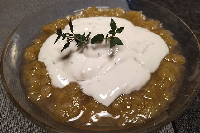 Ricotta-Creme mit Rhabarber, Thymian und Honig von Watzfrau| Chefkoch