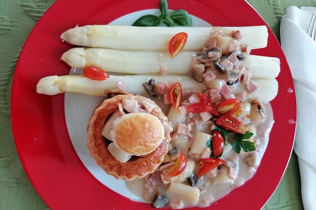 Spargel mit Puten-Pilz-Ragout von biring| Chefkoch