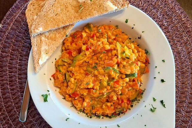 Dal aus roten Linsen mit Kokosmilch von Schätzerchen| Chefkoch